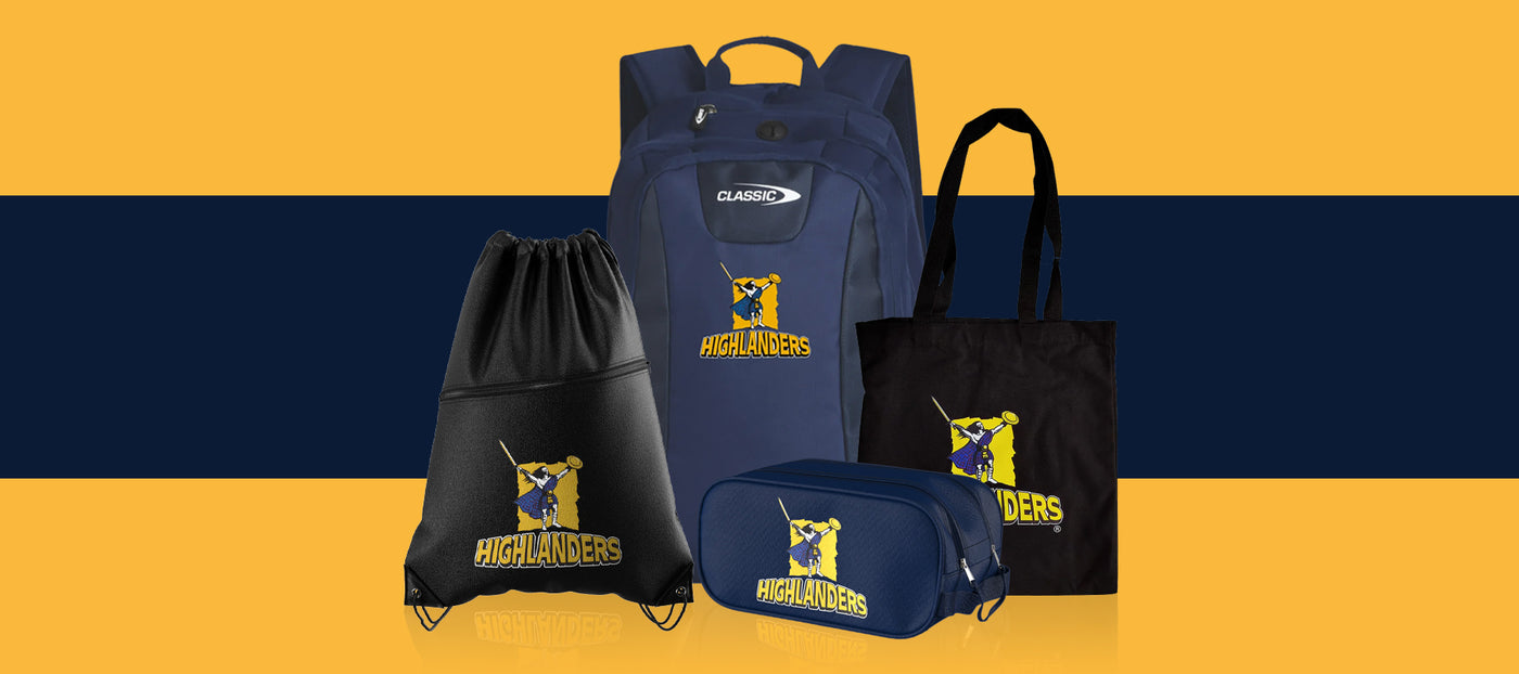 Shop the latest release Highlanders team branded supporter bags. Backpacks, boot bags, totes and more!
